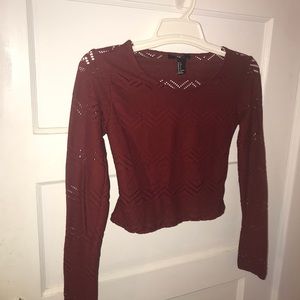 Forever 21 long sleeve crop top